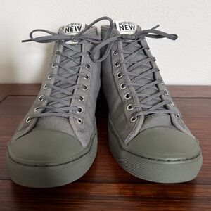 Nothing New Gray Green Women's High-Top Sneakers